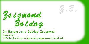 zsigmond boldog business card